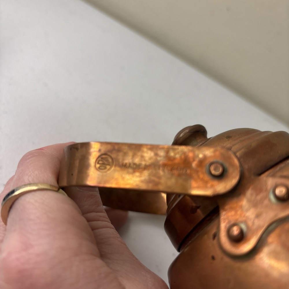 Vintage Small Copper OPA Helsinki Finland Teapot Tea Kettle With Patina - Picture 5 of 7